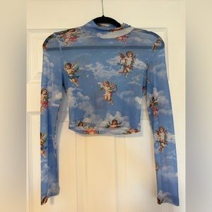 Sheer angel top